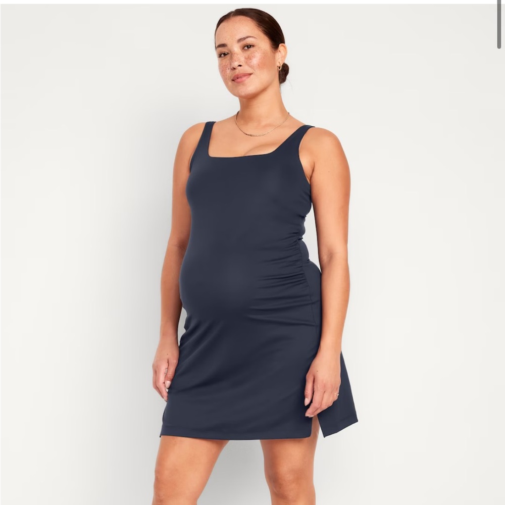 Maternity Sleeveless PowerSoft Mini Skort Dress
